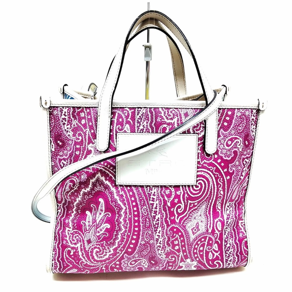 ETRO Color Block Paisley Tote Bag Multicolor